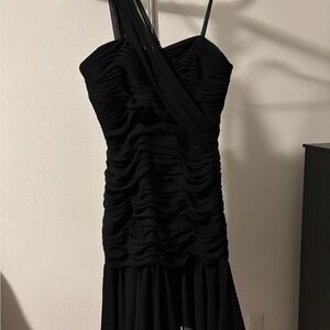 Jill Stuart Black One Shoulder Dress